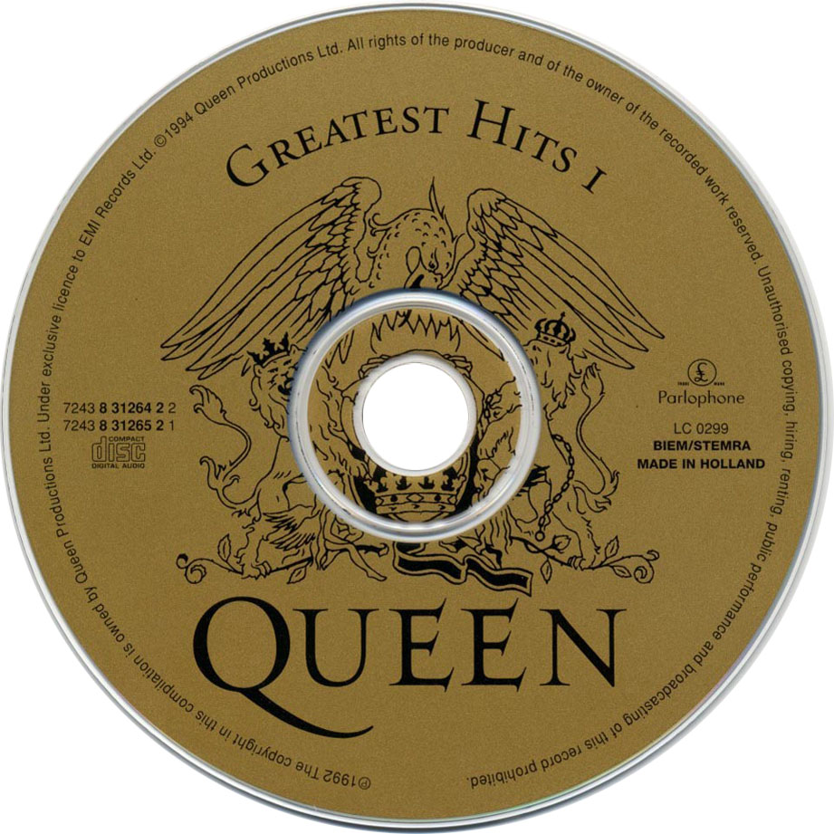 Cartula Cd1 de Queen - Greatest Hits I & II
