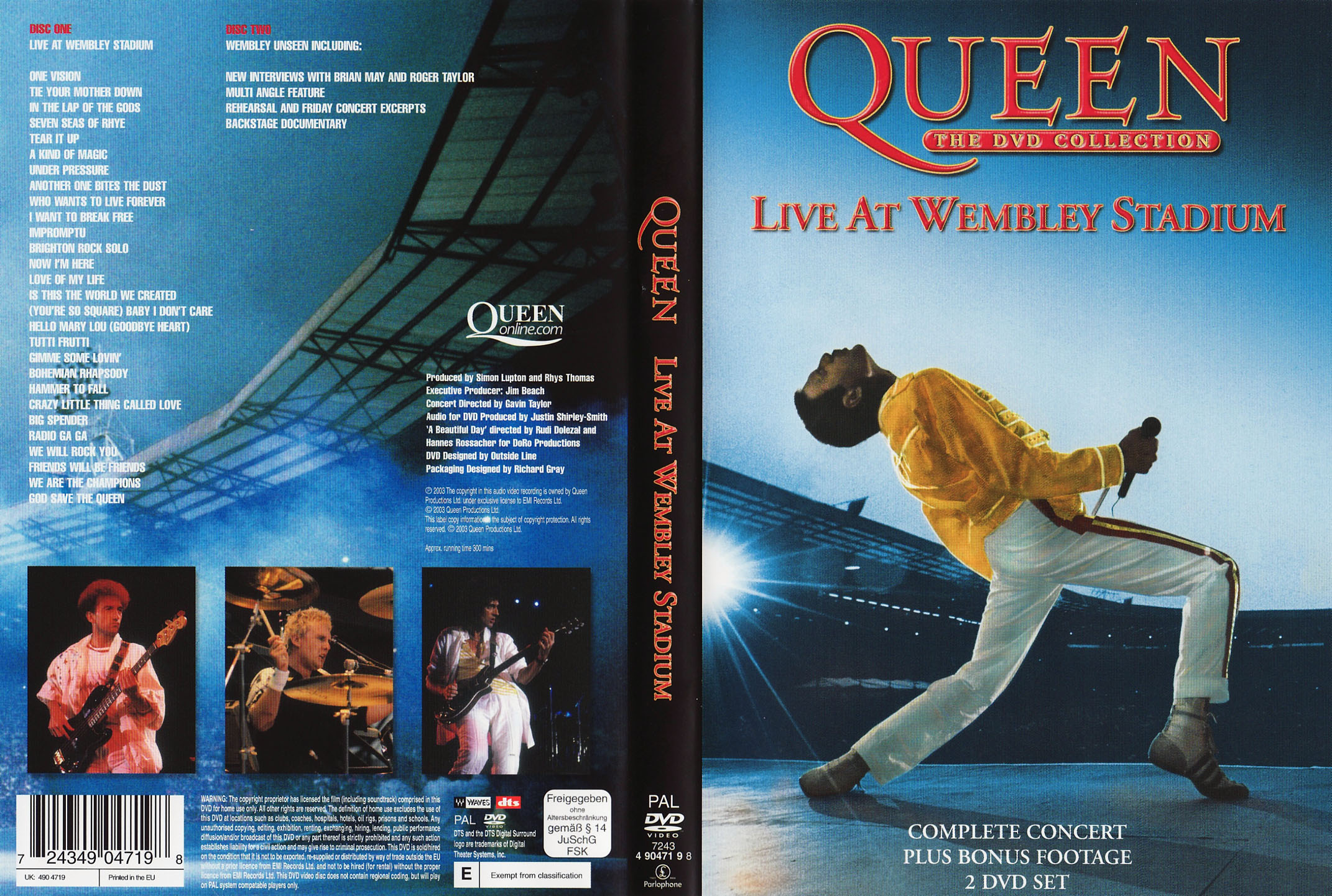Cartula Caratula de Queen - Live At Wembley Stadium (Dvd)