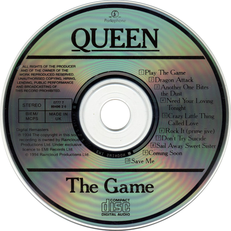 Cartula Cd de Queen - The Game