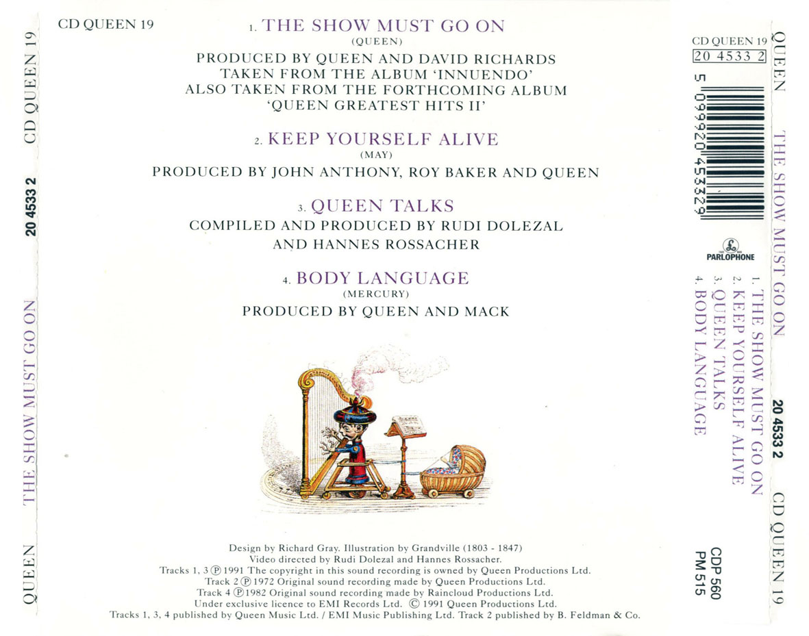 Cartula Trasera de Queen - The Show Must Go On (Cd Single)
