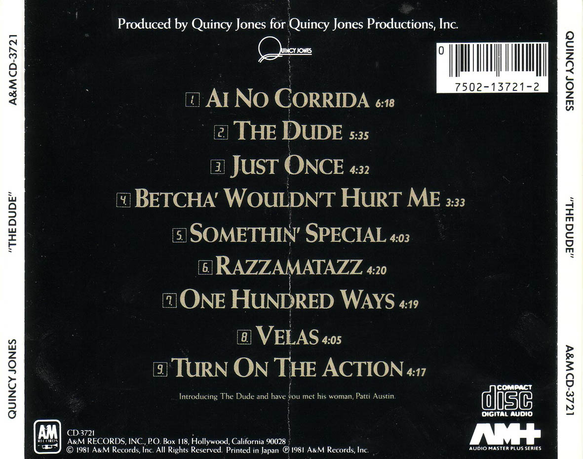 Cartula Trasera de Quincy Jones - The Dude