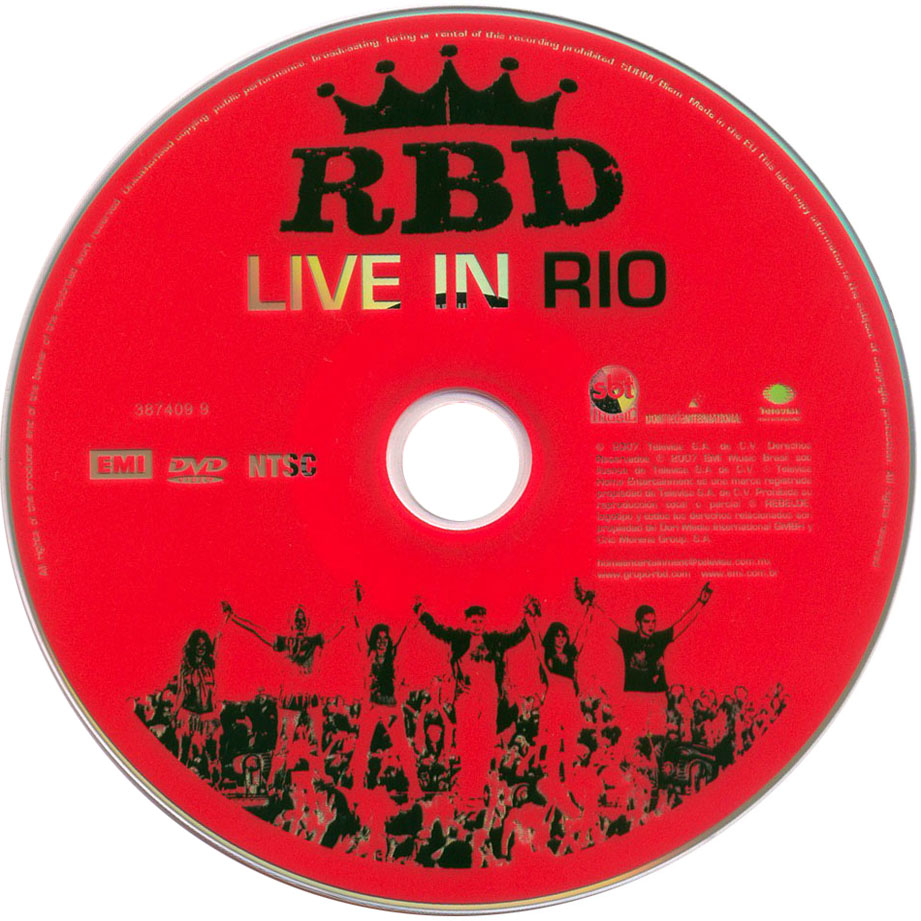Cartula Dvd de Rbd - Live In Rio (Dvd)