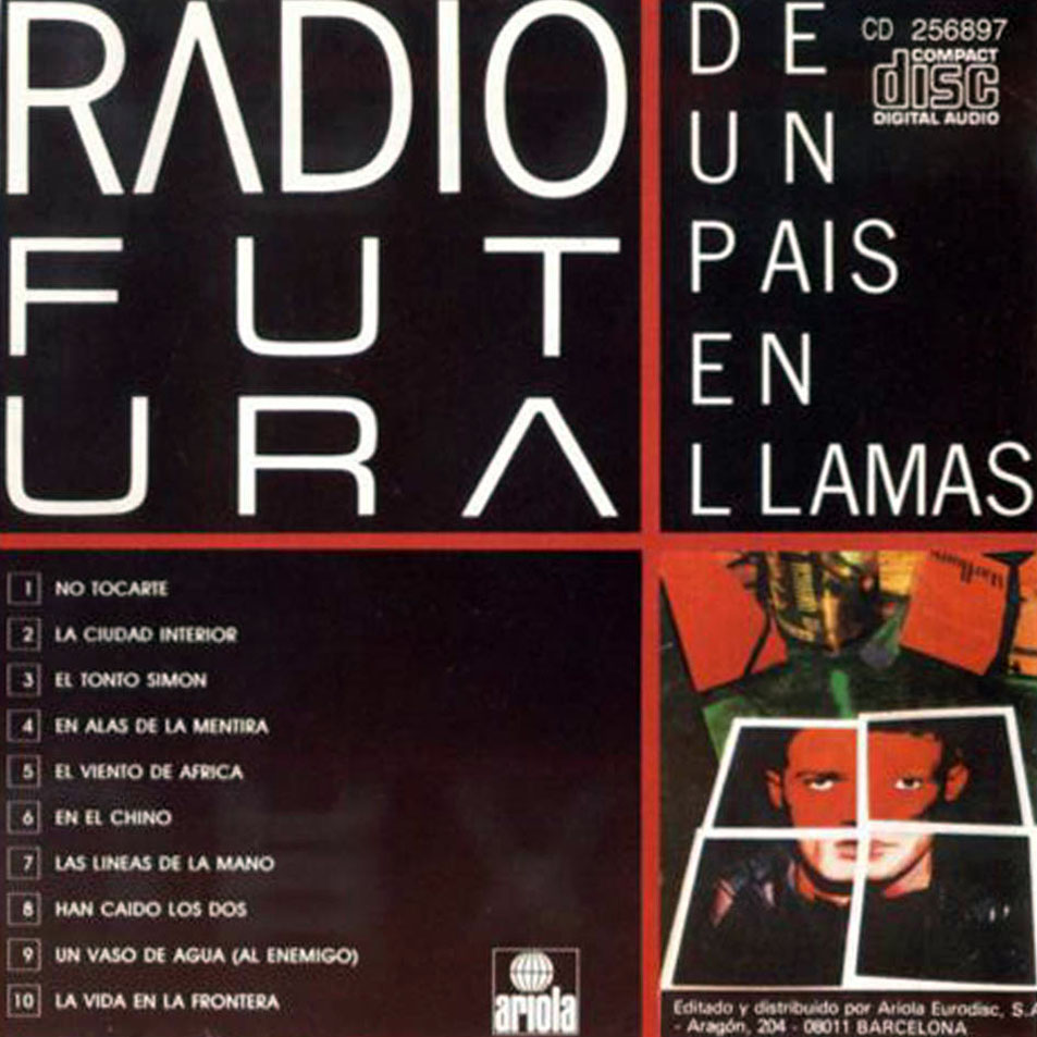 Cartula Interior Frontal de Radio Futura - De Un Pais En Llamas