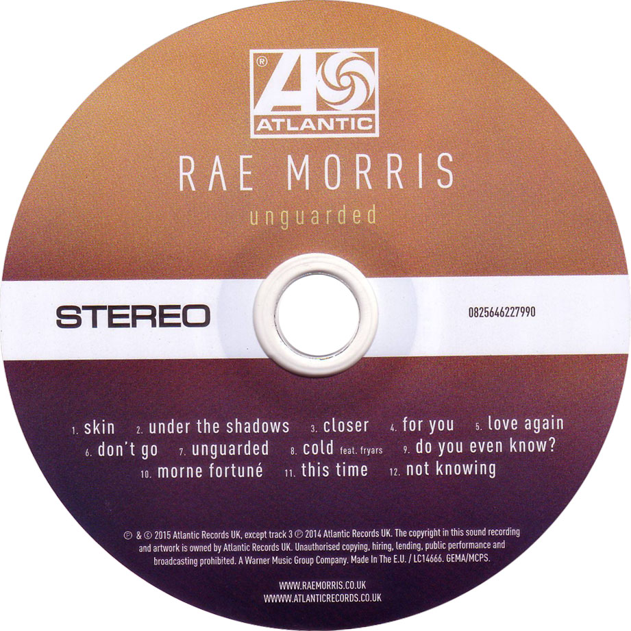 Cartula Cd de Rae Morris - Unguarded