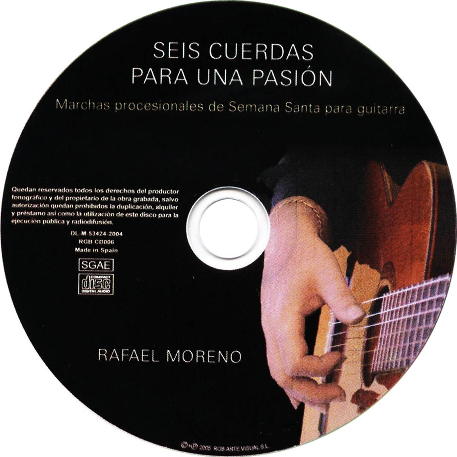 Cartula Cd de Rafael Moreno - Seis Cuerdas Para Una Pasion