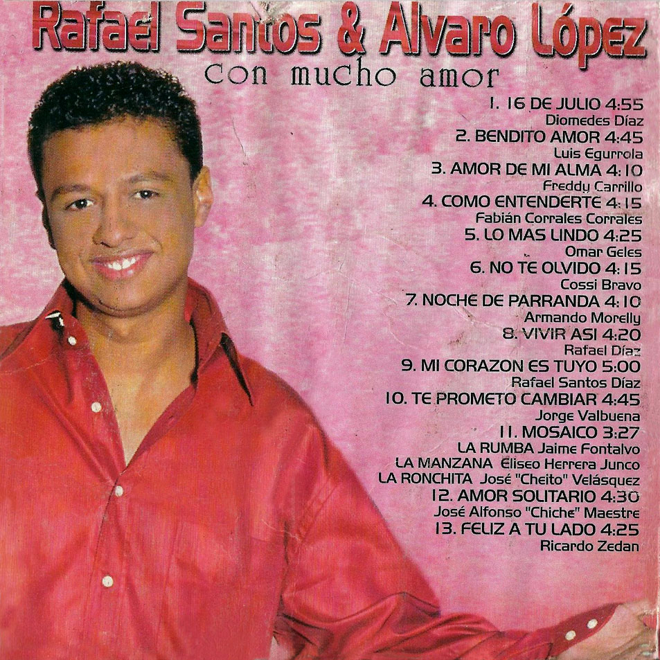 Cartula Interior Frontal de Rafael Santos & Alvaro Lopez - Con Mucho Amor