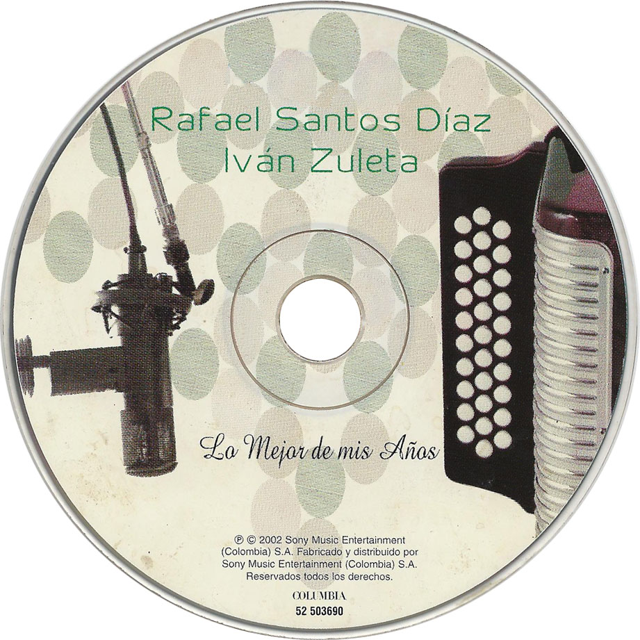 Cartula Cd de Rafael Santos & Ivan Zuleta - Lo Mejor De Mis Aos