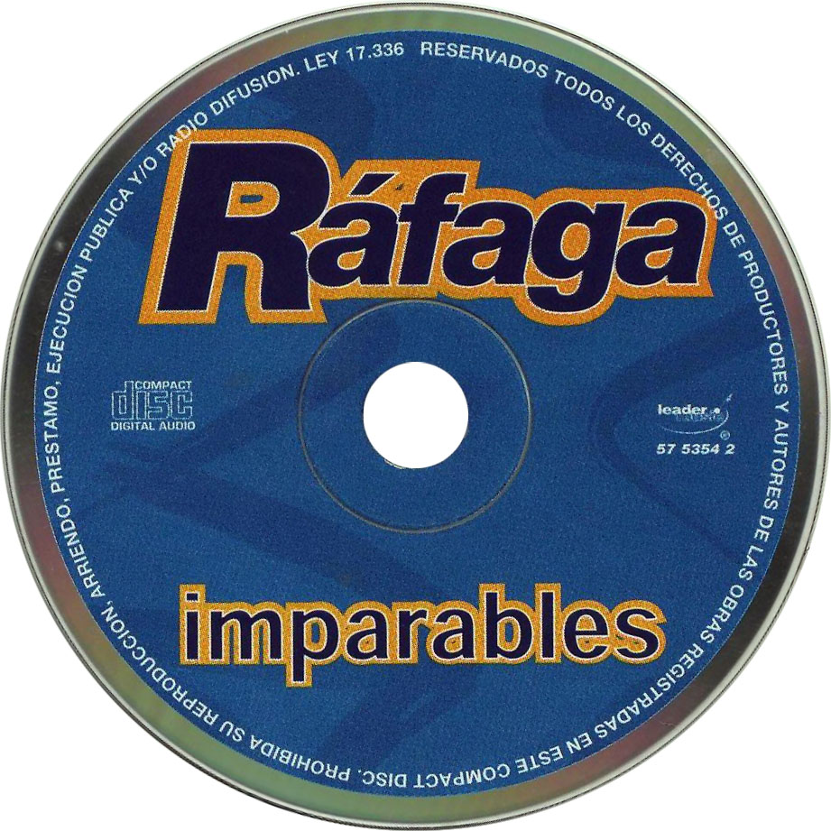 Cartula Cd de Rafaga - Imparables