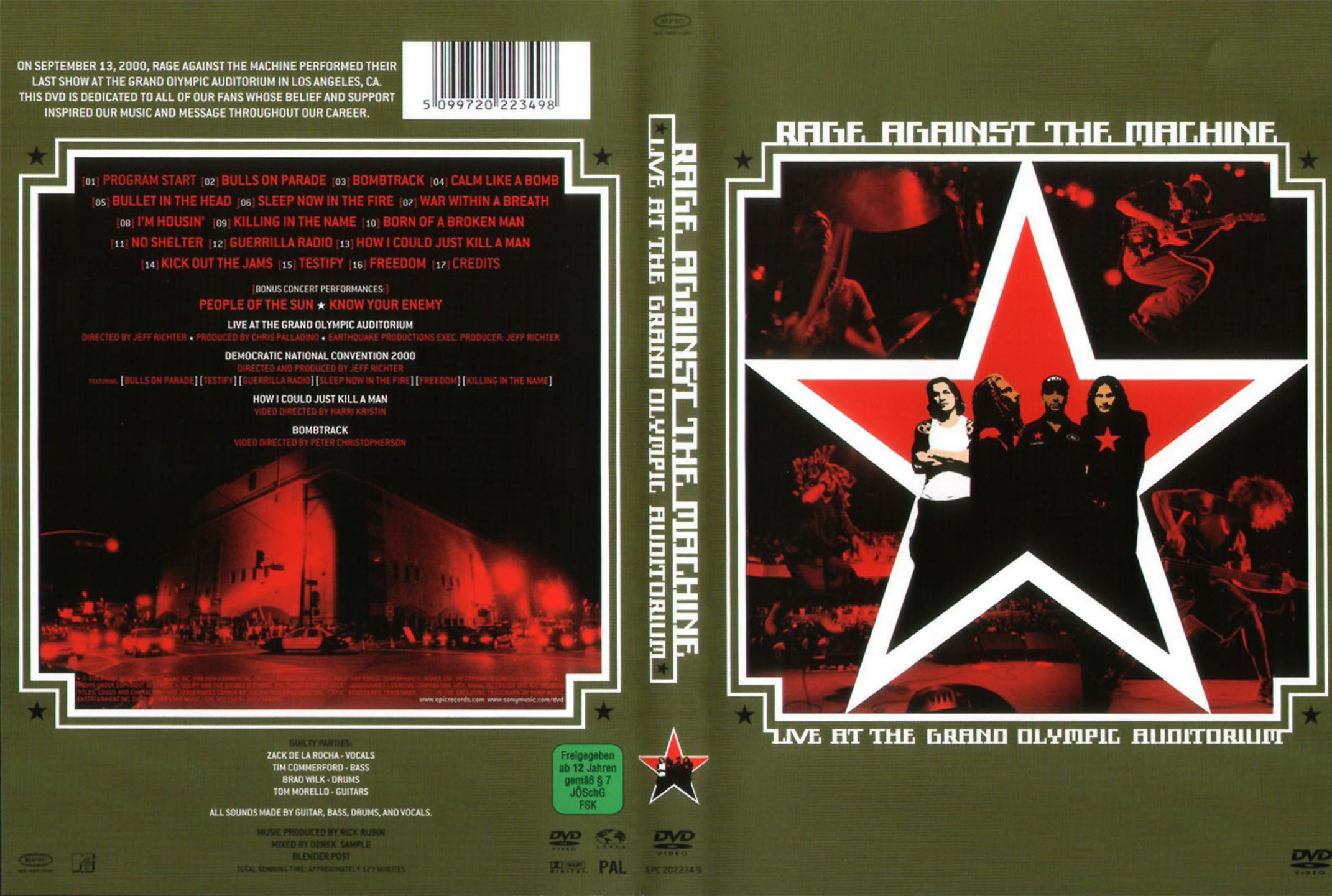 Cartula Caratula de Rage Against The Machine - Live At The Grand Olympic Auditorium (Dvd)