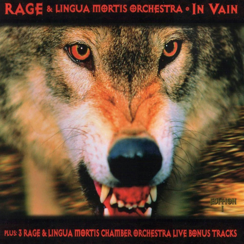 Cartula Frontal de Rage & Lingua Mortis Orchestra - In Vain