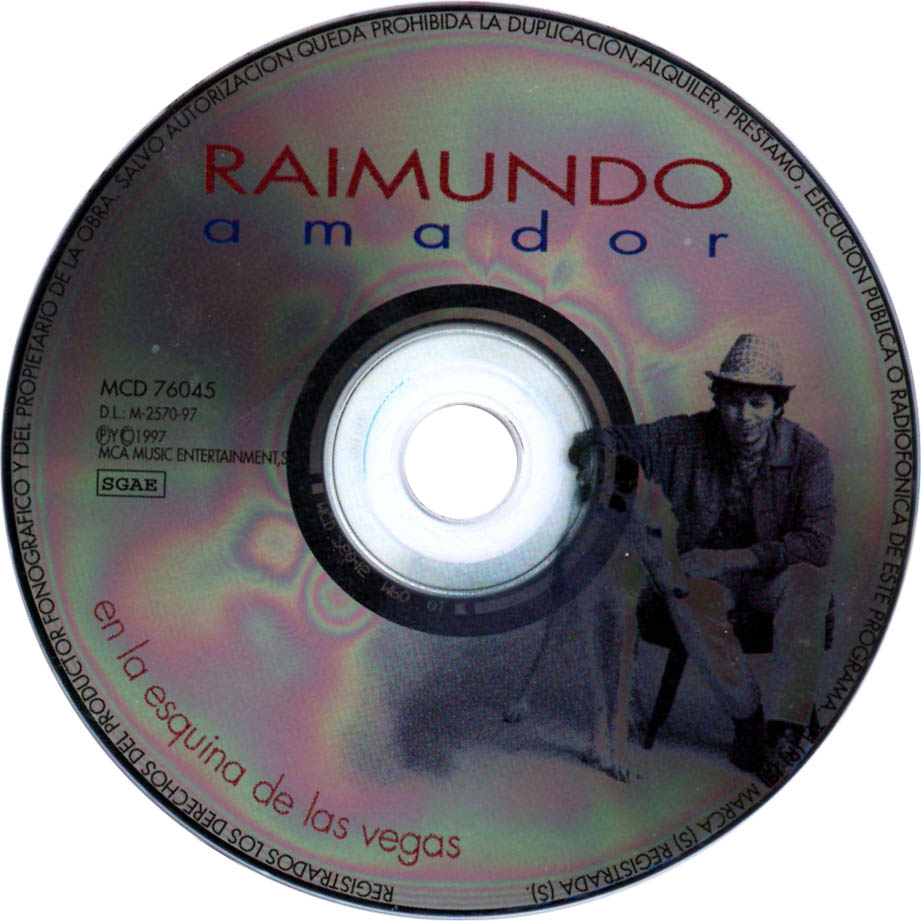 Cartula Cd de Raimundo Amador - En La Esquina De Las Vegas