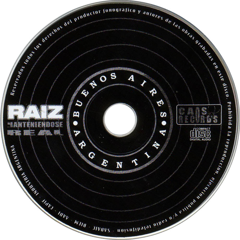 Cartula Cd de Raiz - Manteniendose Real