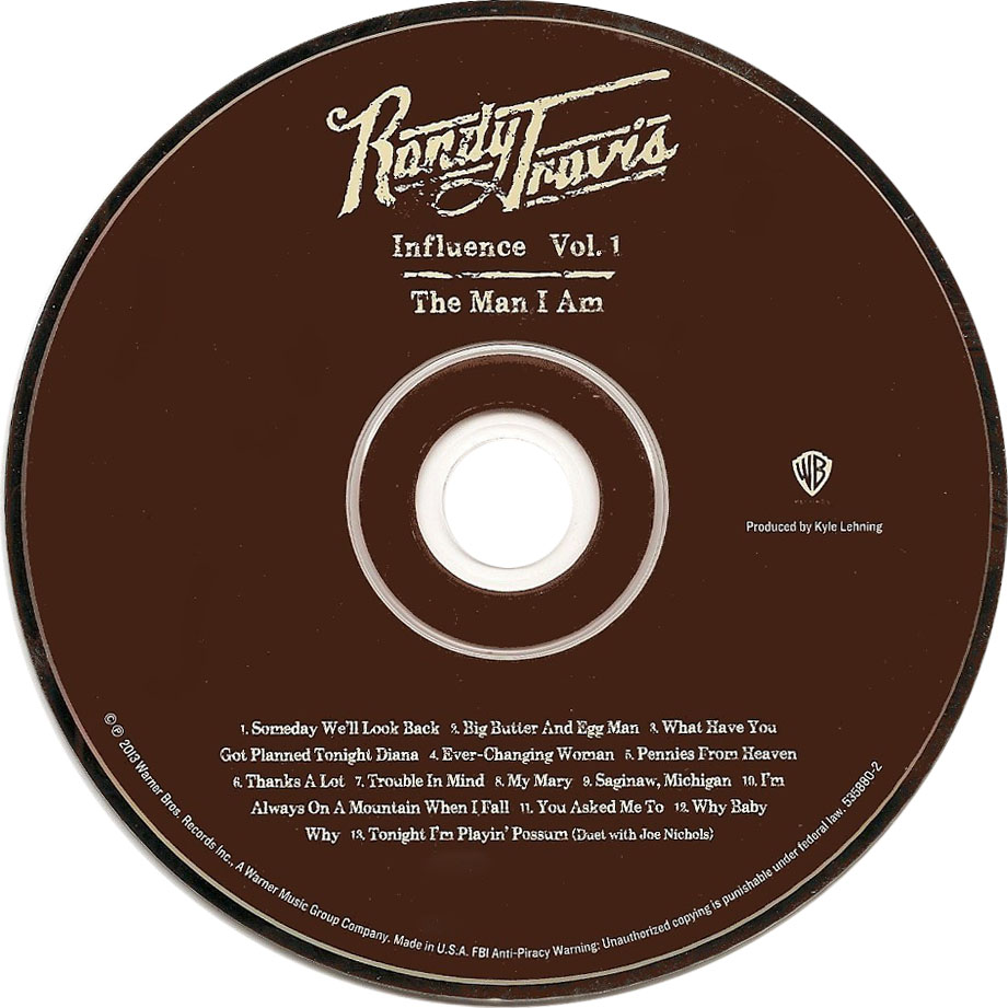Cartula Cd de Randy Travis - Influence Volume 1: The Man I Am