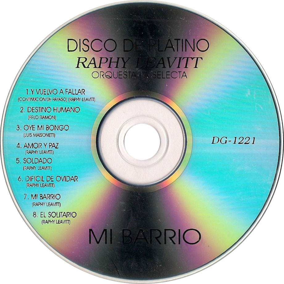 Cartula Cd de Raphy Leavitt Y Orquesta La Selecta - Mi Barrio
