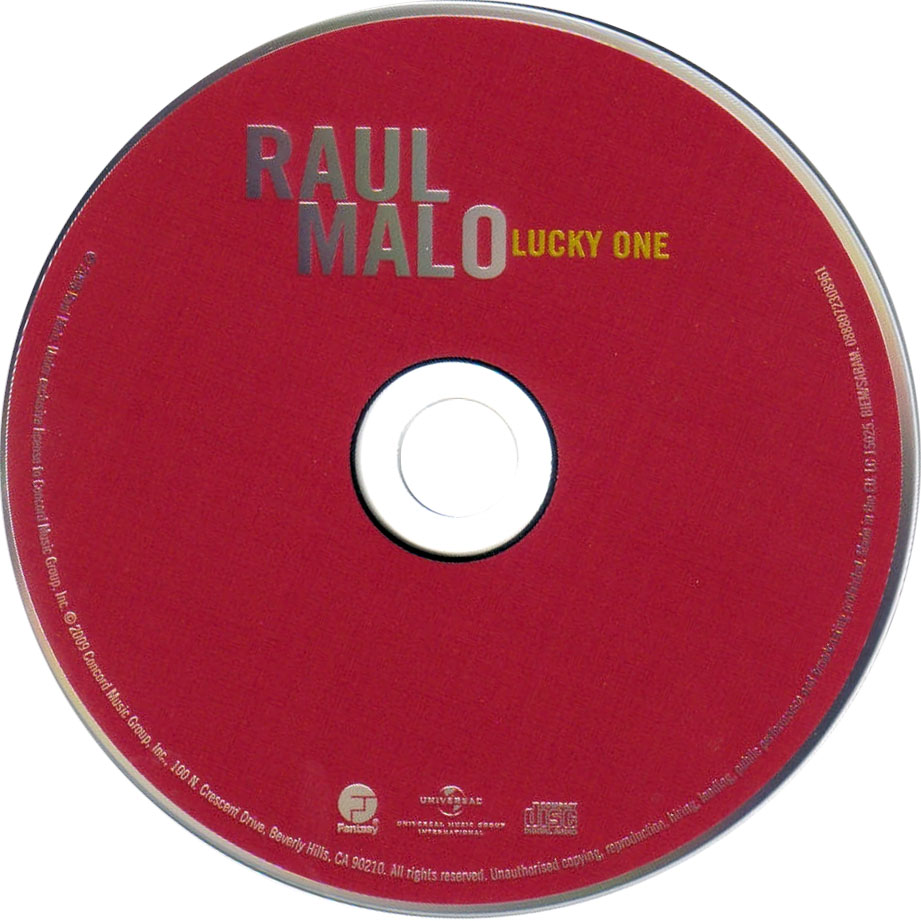 Cartula Cd de Raul Malo - Lucky One