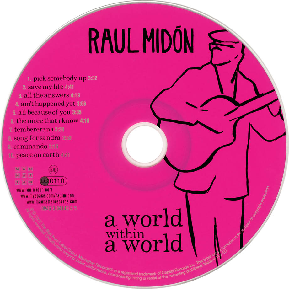 Cartula Cd de Raul Midon - A World Within A World