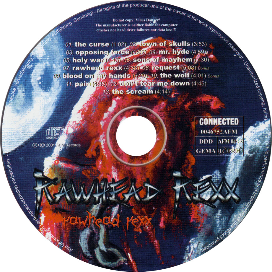 Cartula Cd de Rawhead Rexx - Rawhead Rexx