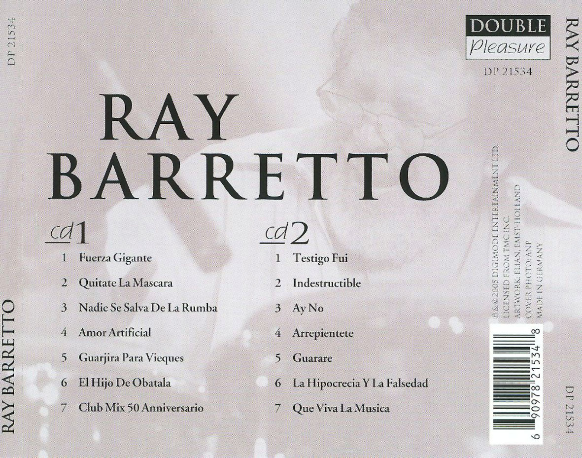 Cartula Trasera de Ray Barretto - Live In Puerto Rico