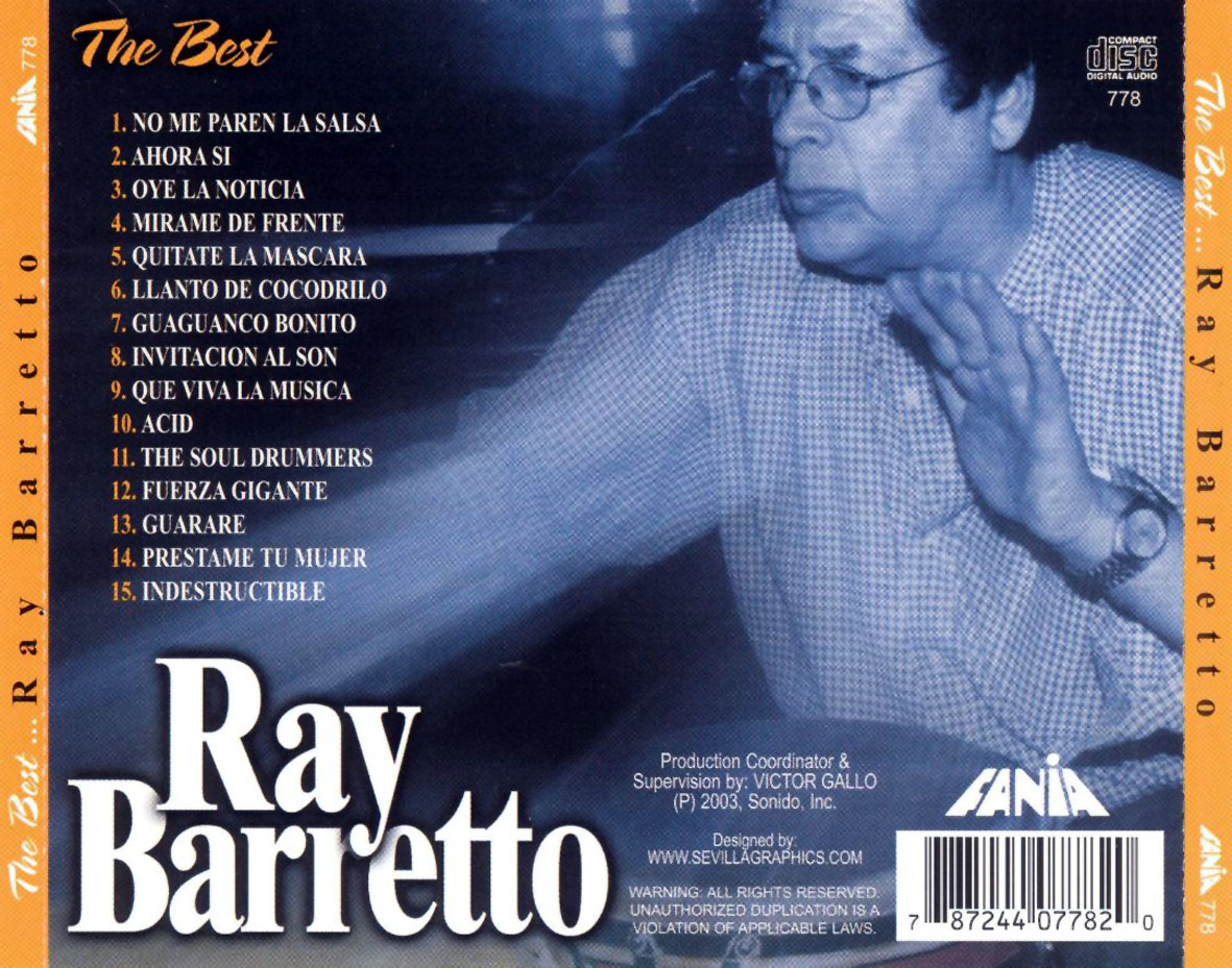 Cartula Trasera de Ray Barretto - The Best