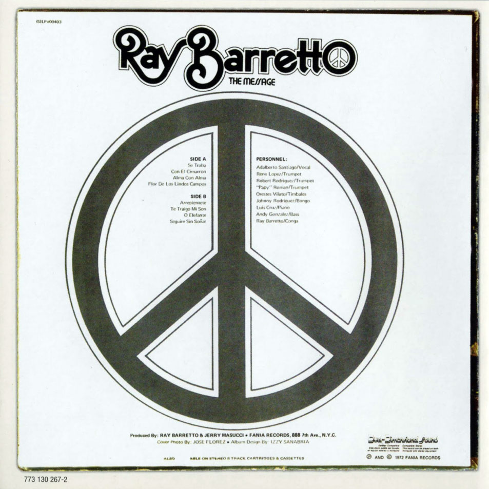 Cartula Interior Frontal de Ray Barretto - The Message