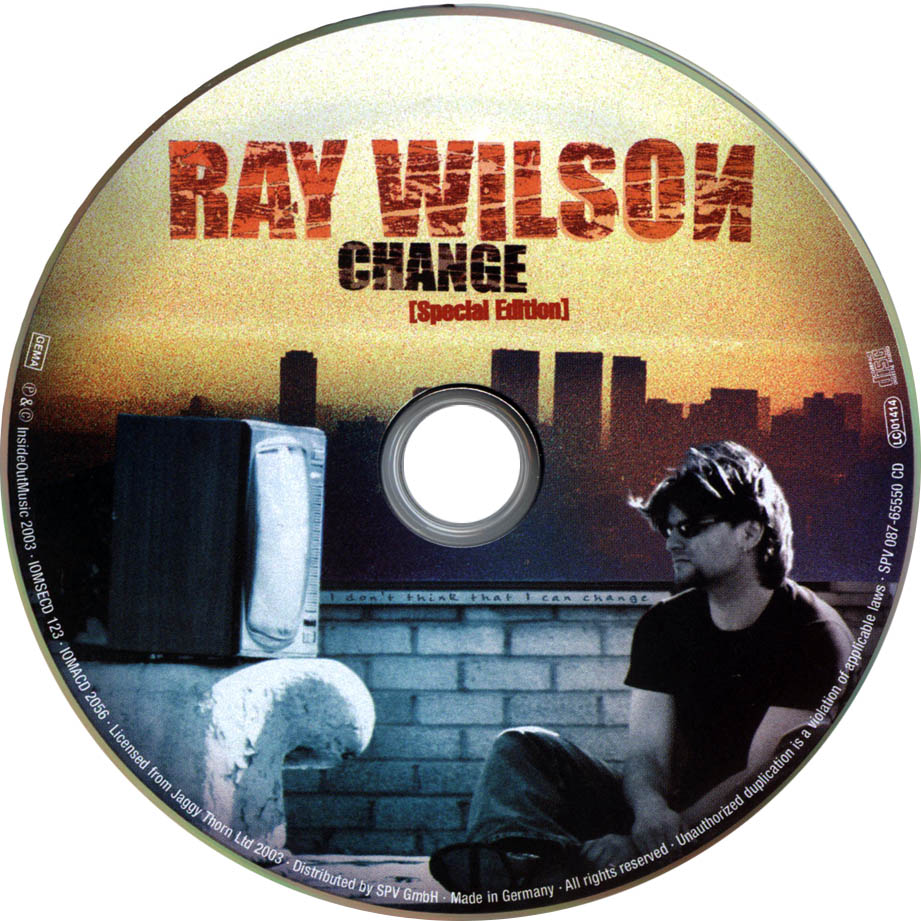 Cartula Cd de Ray Wilson - Change (Special Edition)