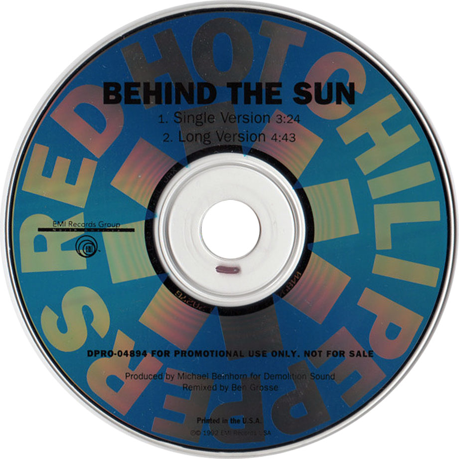 Cartula Cd de Red Hot Chili Peppers - Behind The Sun (Cd Single)