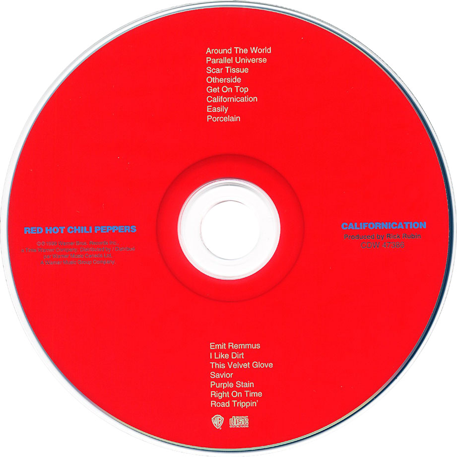 Cartula Cd de Red Hot Chili Peppers - Californication