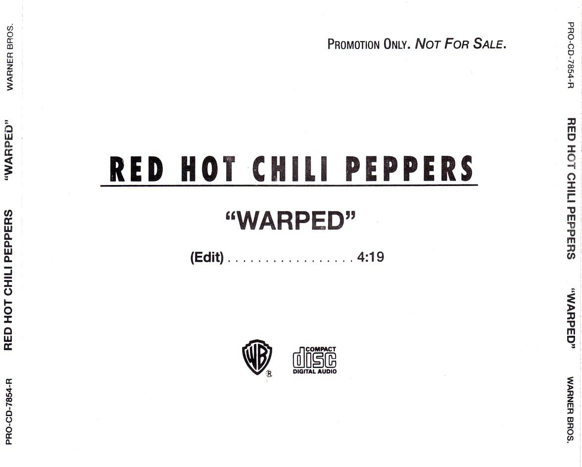 Cartula Trasera de Red Hot Chili Peppers - Warped (Cd Single)