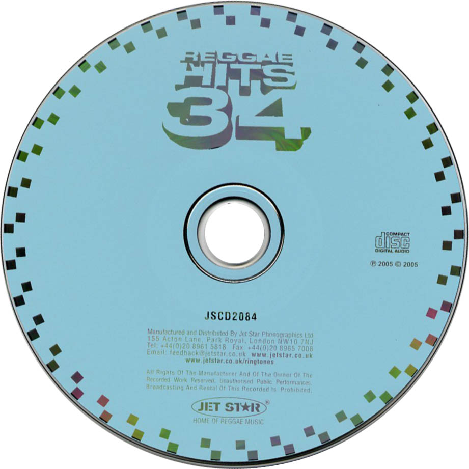 Cartula Cd1 de Reggae Hits Volume 34