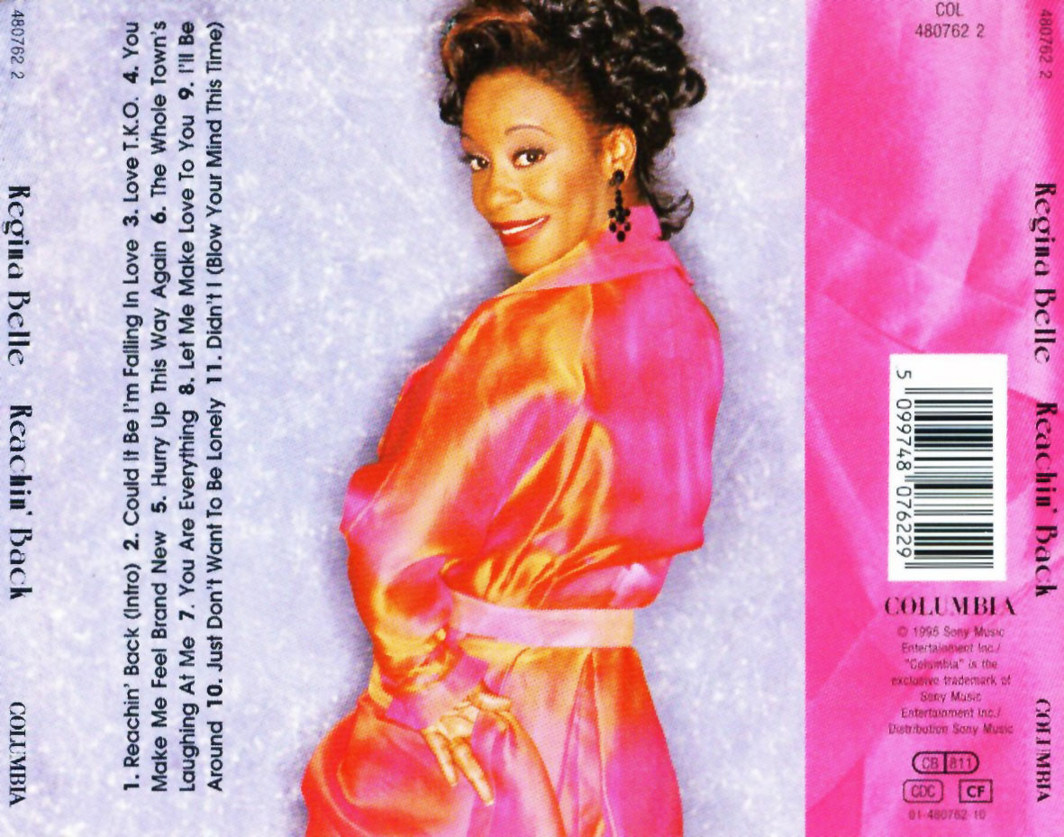 Cartula Trasera de Regina Belle - Reachin' Back