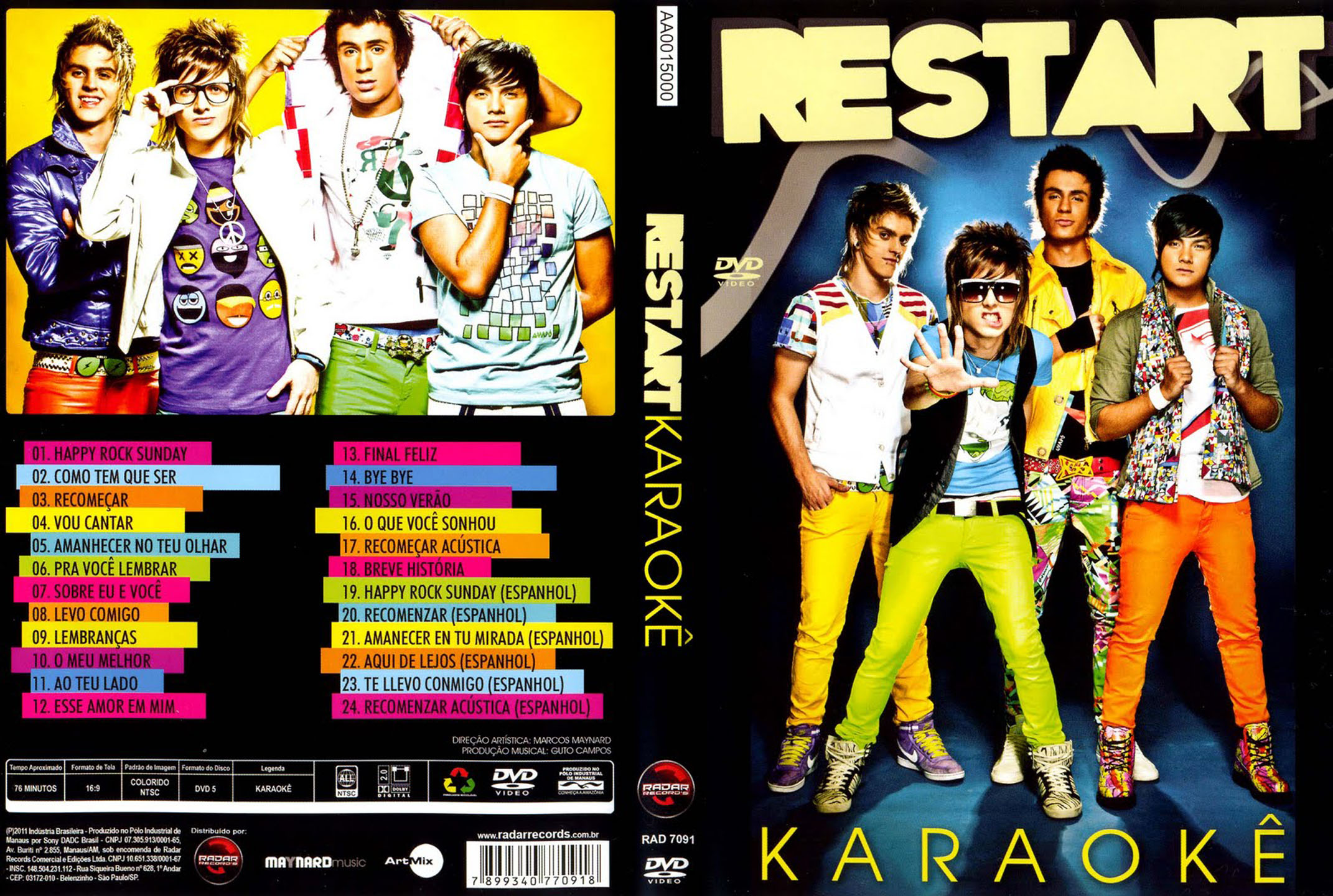 Cartula Caratula de Restart - Karaoke (Dvd)