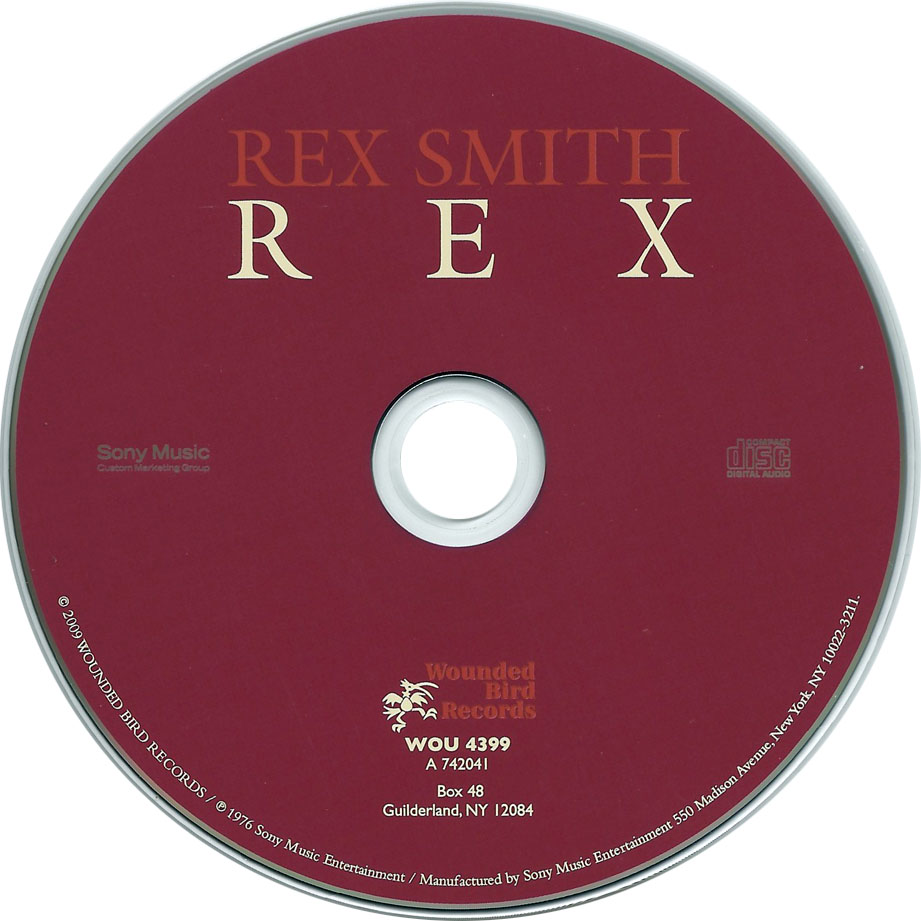 Cartula Cd de Rex Smith - Rex