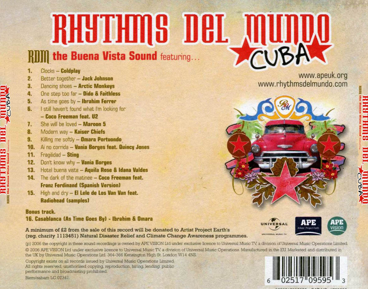 Cartula Trasera de Rhythms Del Mundo - Cuba