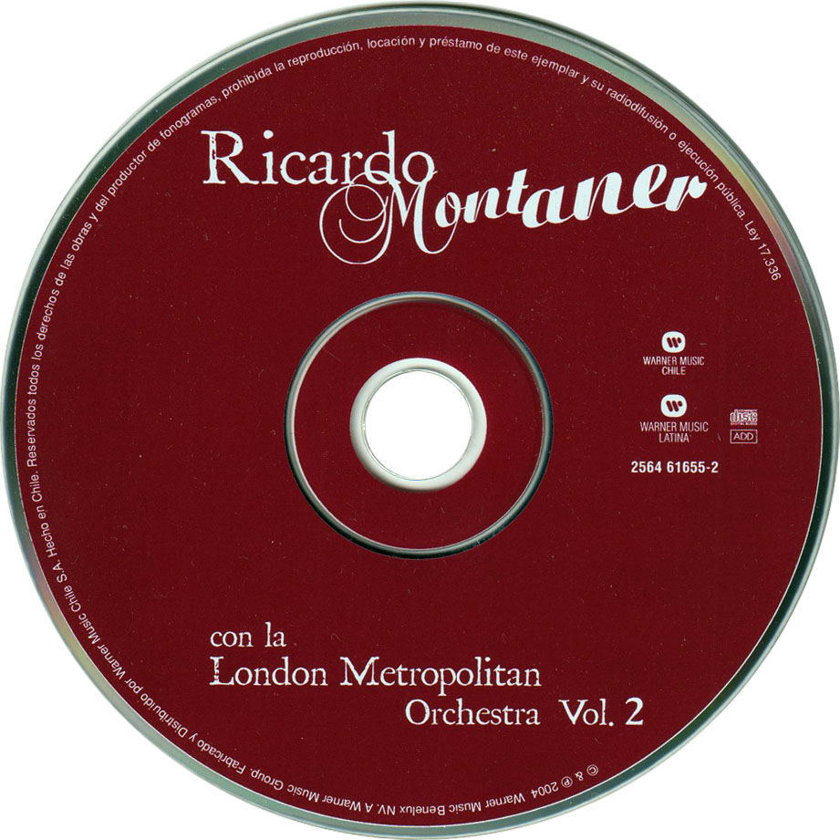 Cartula Cd de Ricardo Montaner - Con La London Metropolitan Orchestra Volumen 2