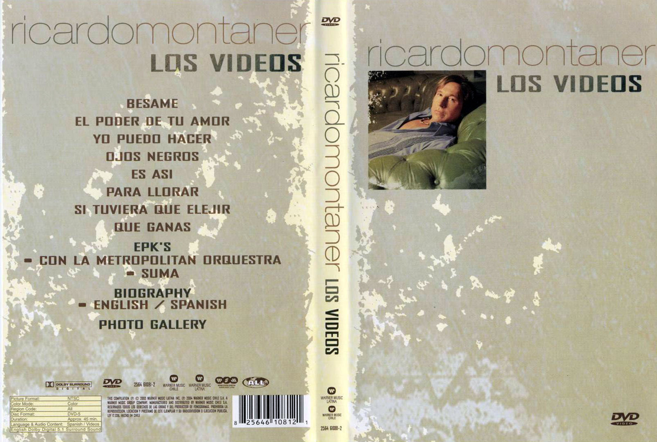Cartula Caratula de Ricardo Montaner - Los Videos (Dvd)