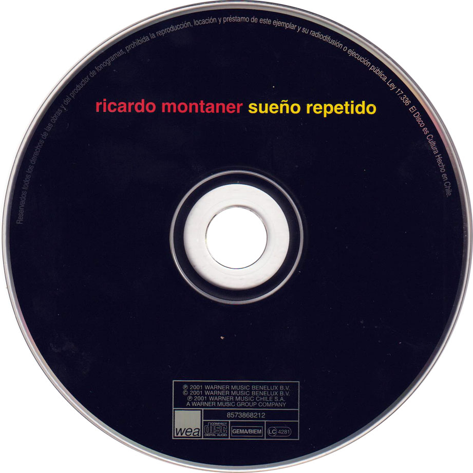 Cartula Cd de Ricardo Montaner - Sueo Repetido