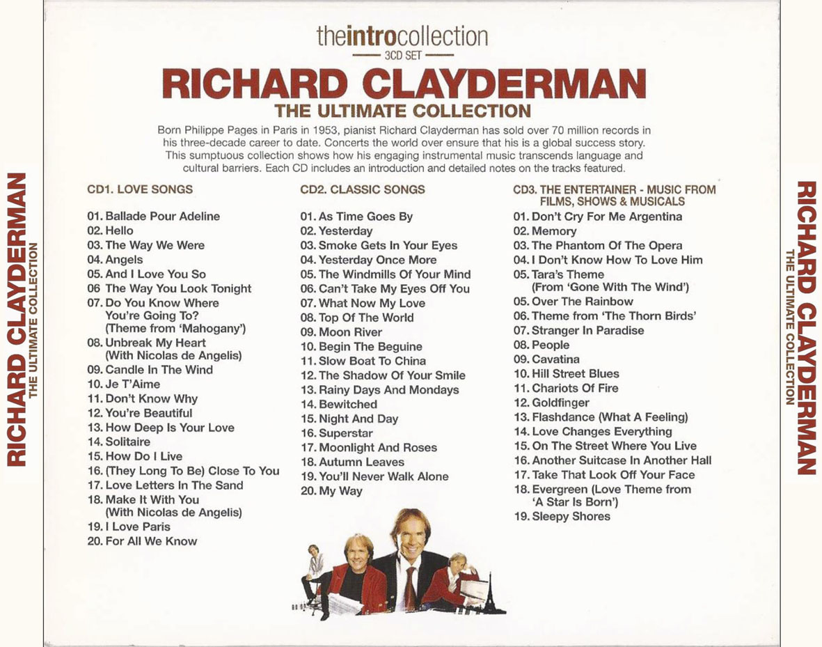 Cartula Trasera de Richard Clayderman - The Ultimate Collection