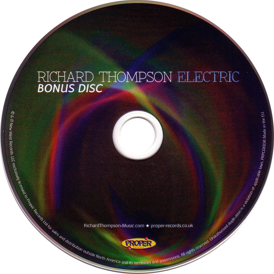 Cartula Cd2 de Richard Thompson - Electric (Deluxe Edition)