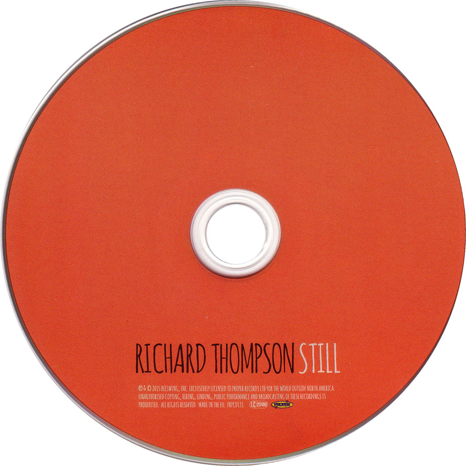 Cartula Cd de Richard Thompson - Still