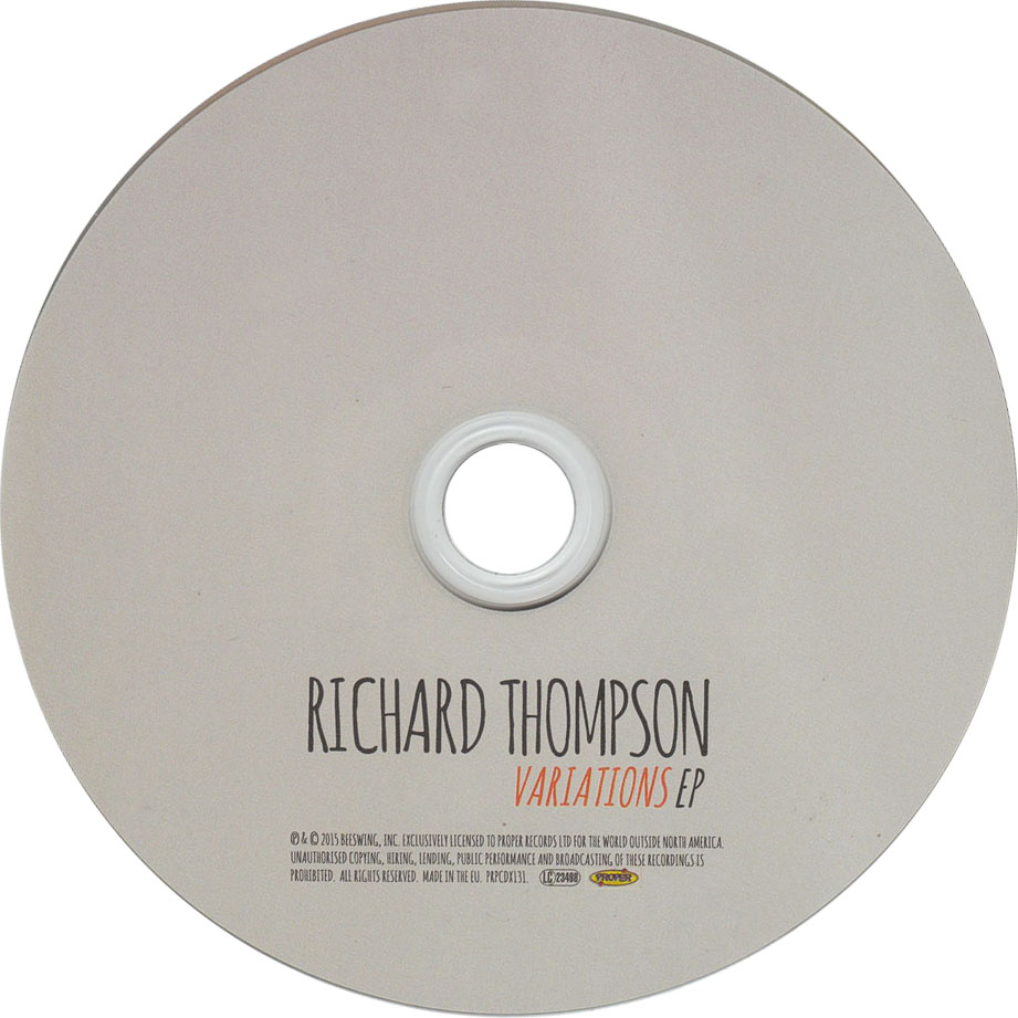 Cartula Cd2 de Richard Thompson - Still (Deluxe Edition)