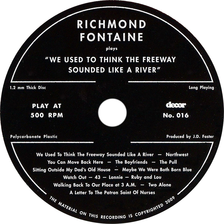 Cartula Cd de Richmond Fontaine - We Used To Think The Freeway Sounded Like A River