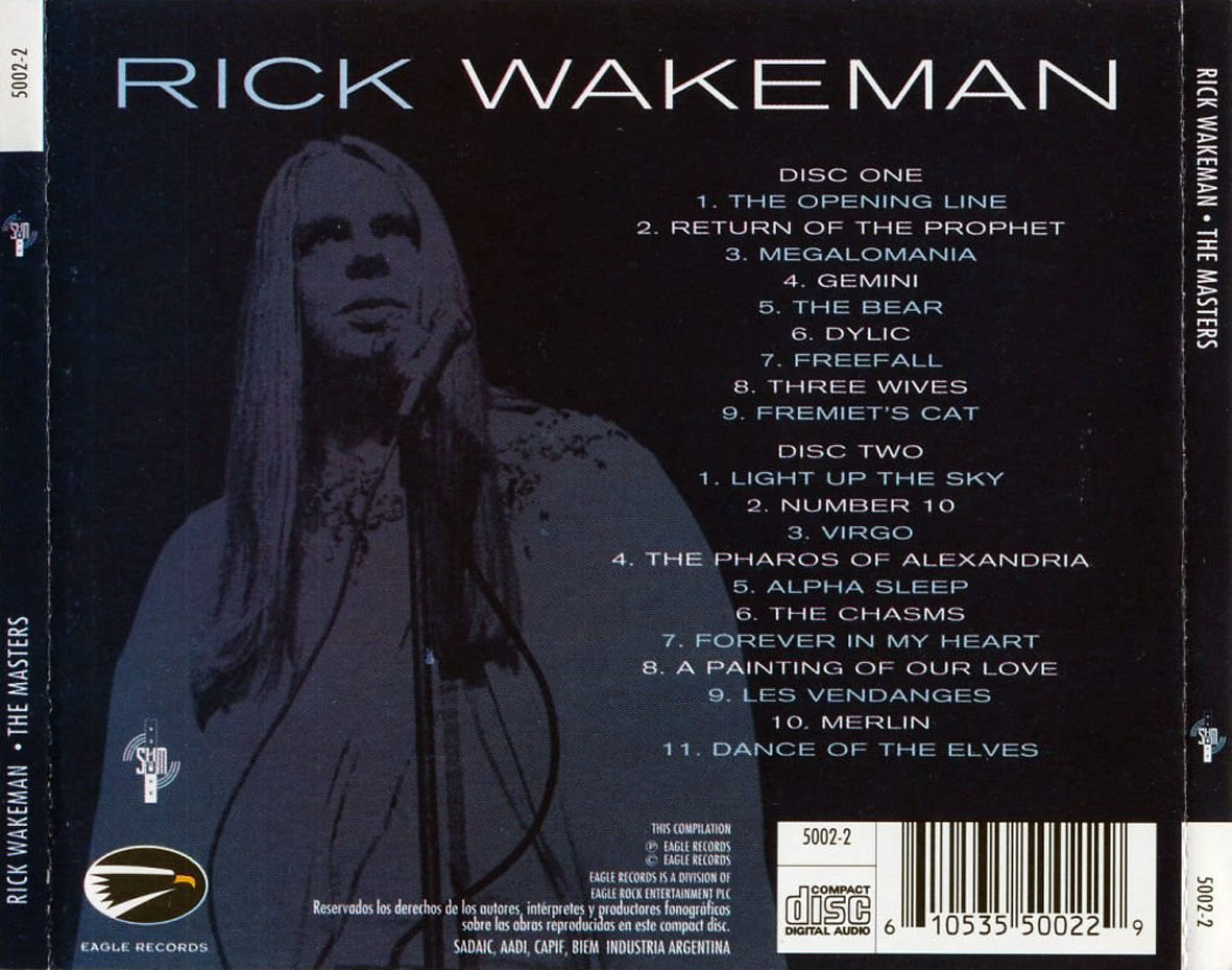 Cartula Trasera de Rick Wakeman - The Masters