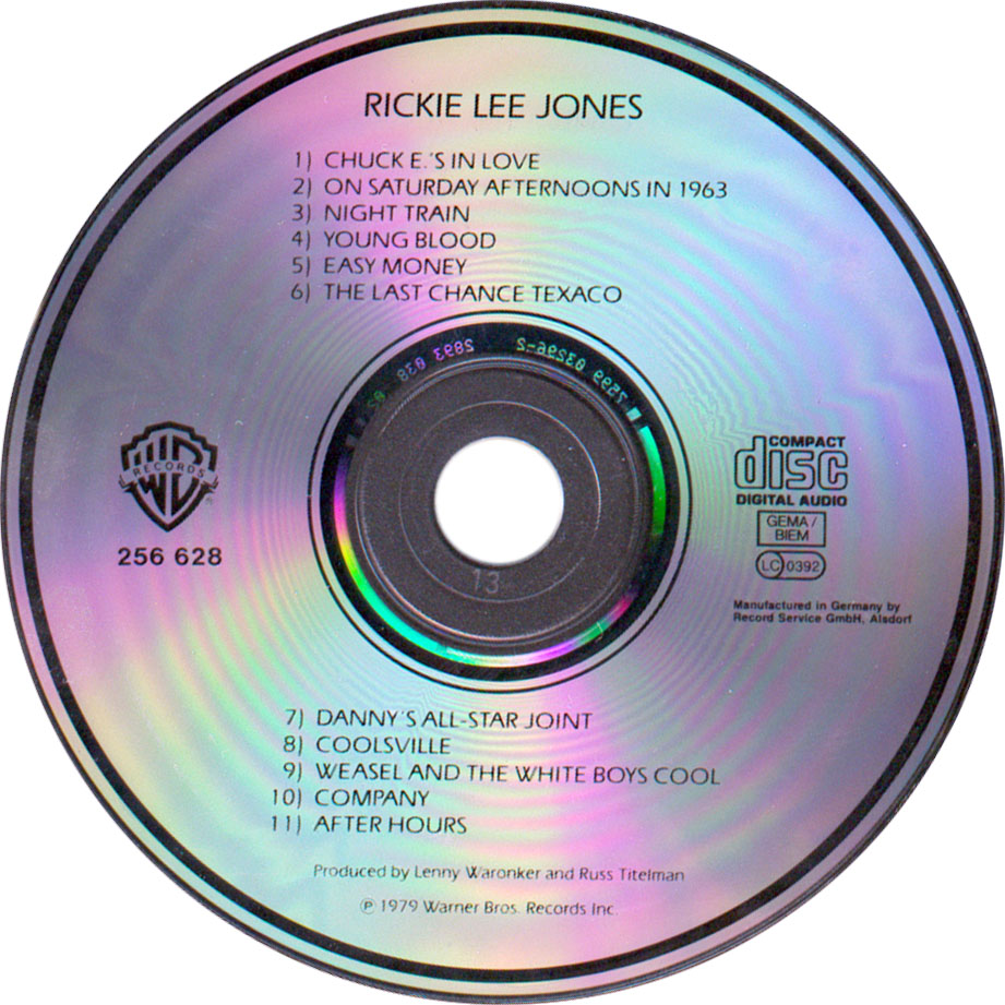 Cartula Cd de Rickie Lee Jones - Rickie Lee Jones