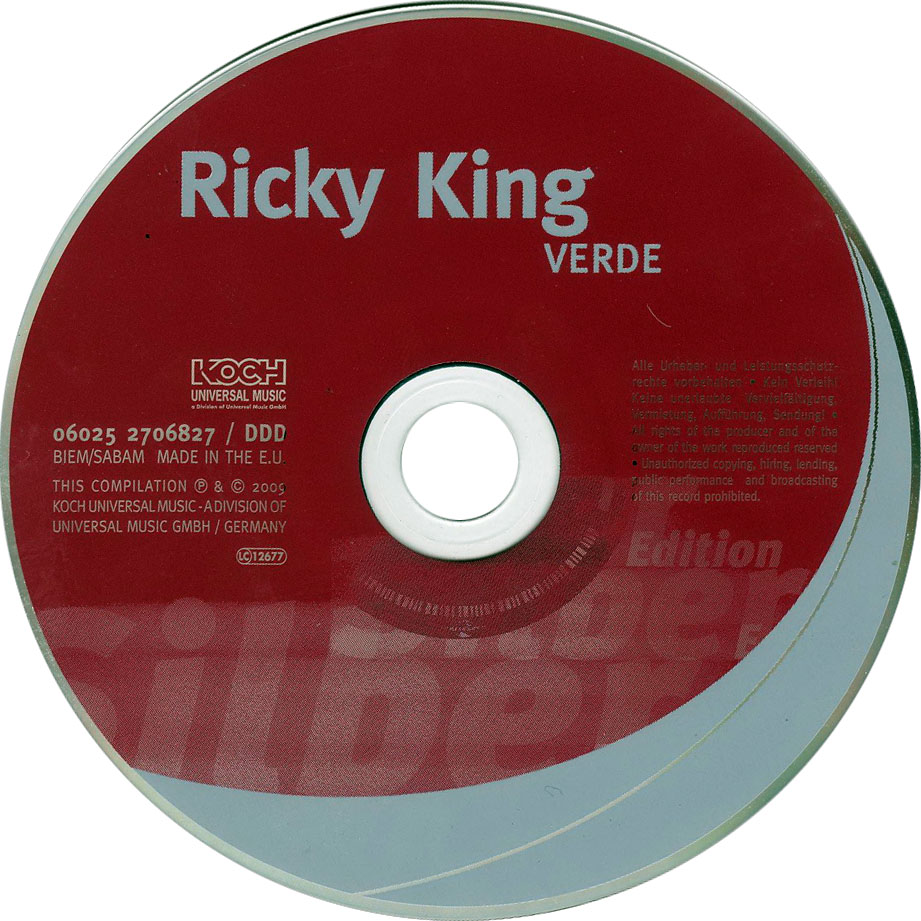 Cartula Cd de Ricky King - Verde