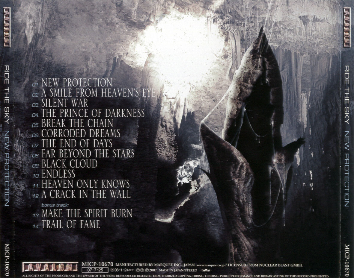 Cartula Trasera de Ride The Sky - New Protection (Japanese Edition)