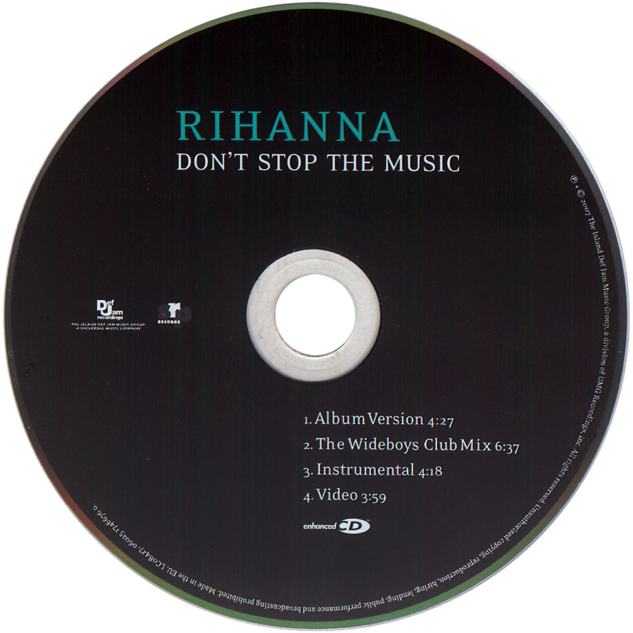 Cartula Cd de Rihanna - Don't Stop The Music (Cd Single)
