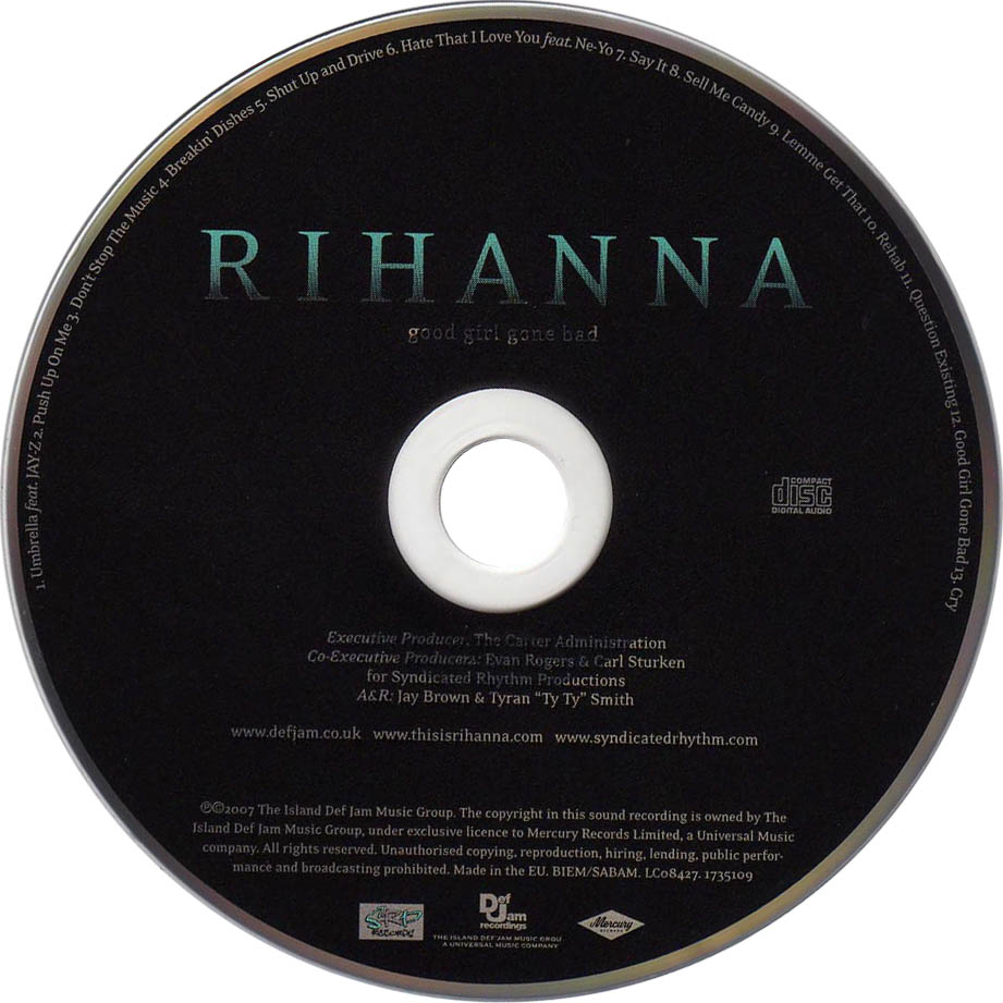 Cartula Cd de Rihanna - Good Girl Gone Bad
