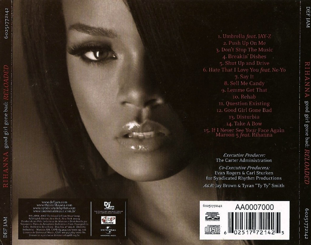 Cartula Trasera de Rihanna - Good Girl Gone Bad: Reloaded