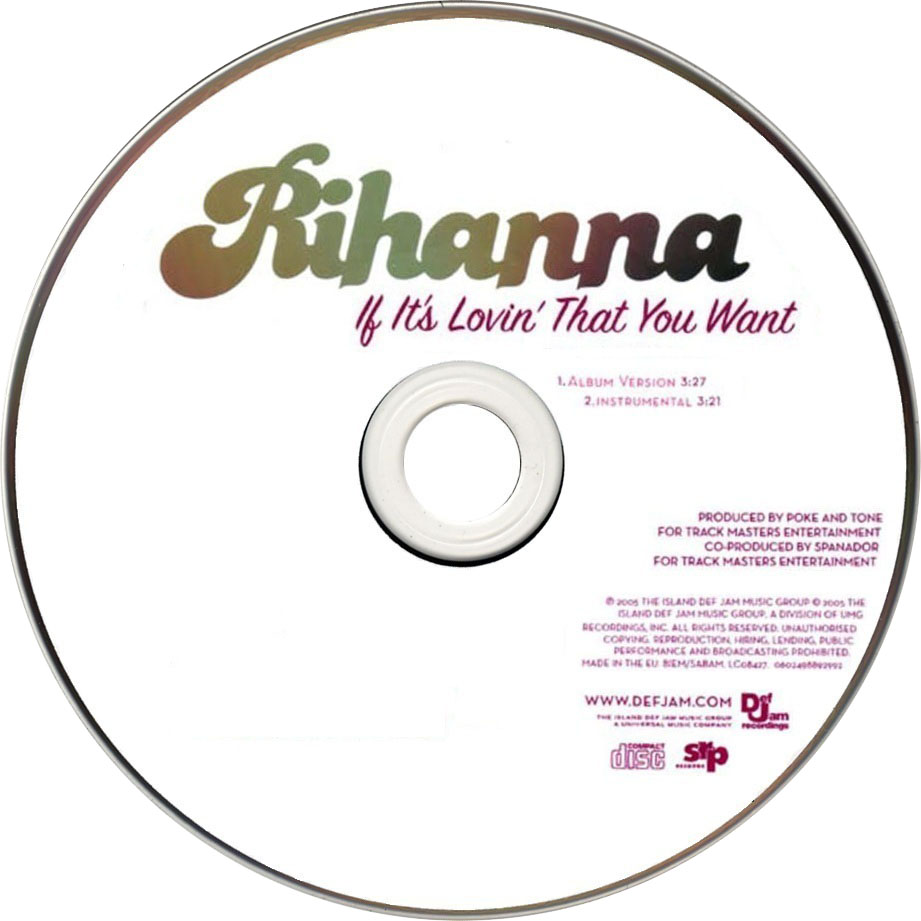 Cartula Cd de Rihanna - If It's Lovin' That You Want (Cd Single)