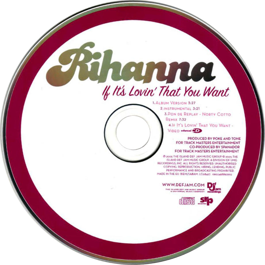 Cartula Cd de Rihanna - If It's Lovin' That You Want (Cd Single) (Alemania)